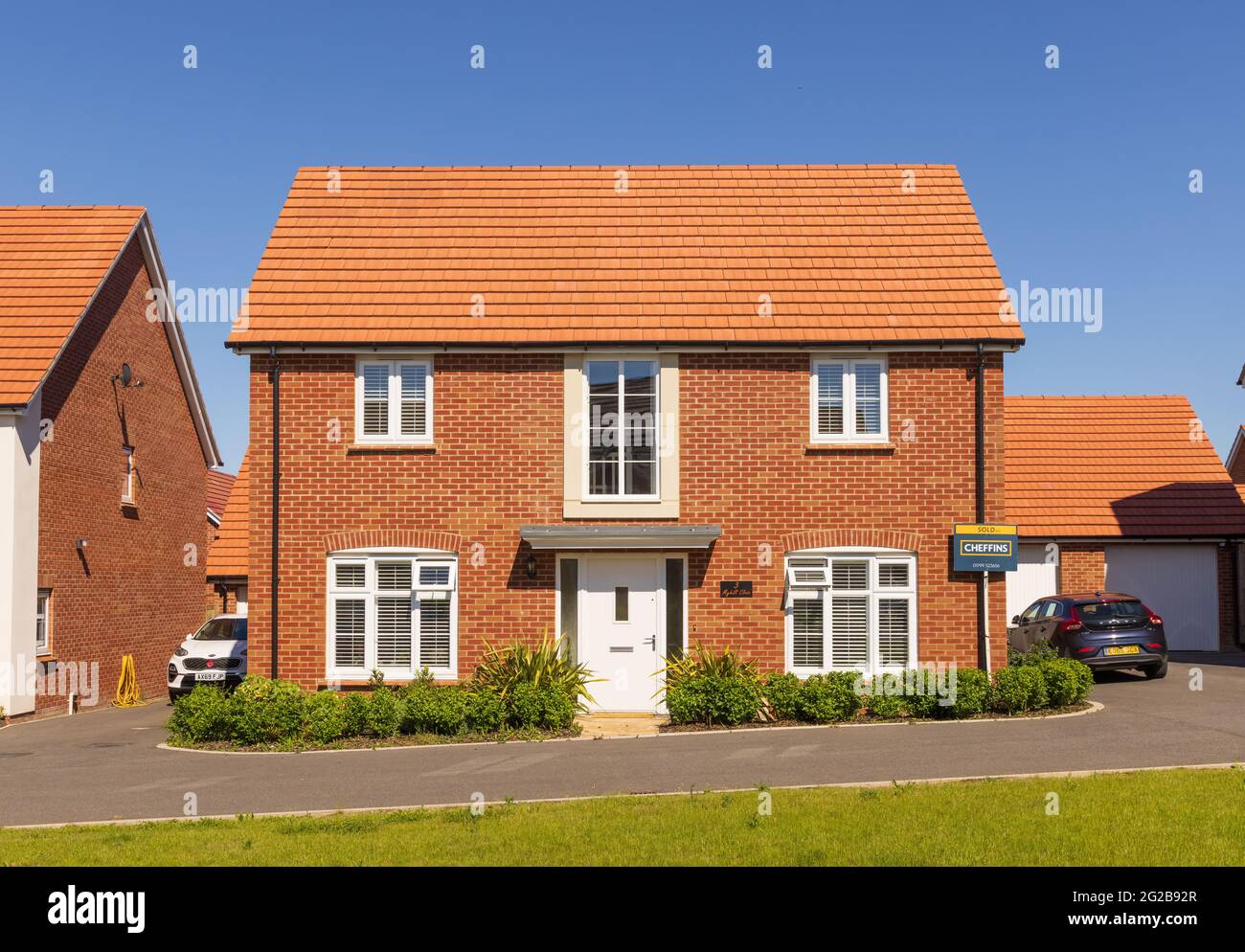 Freistehendes neues Bauhaus. Essex. VEREINIGTES KÖNIGREICH Stockfoto
