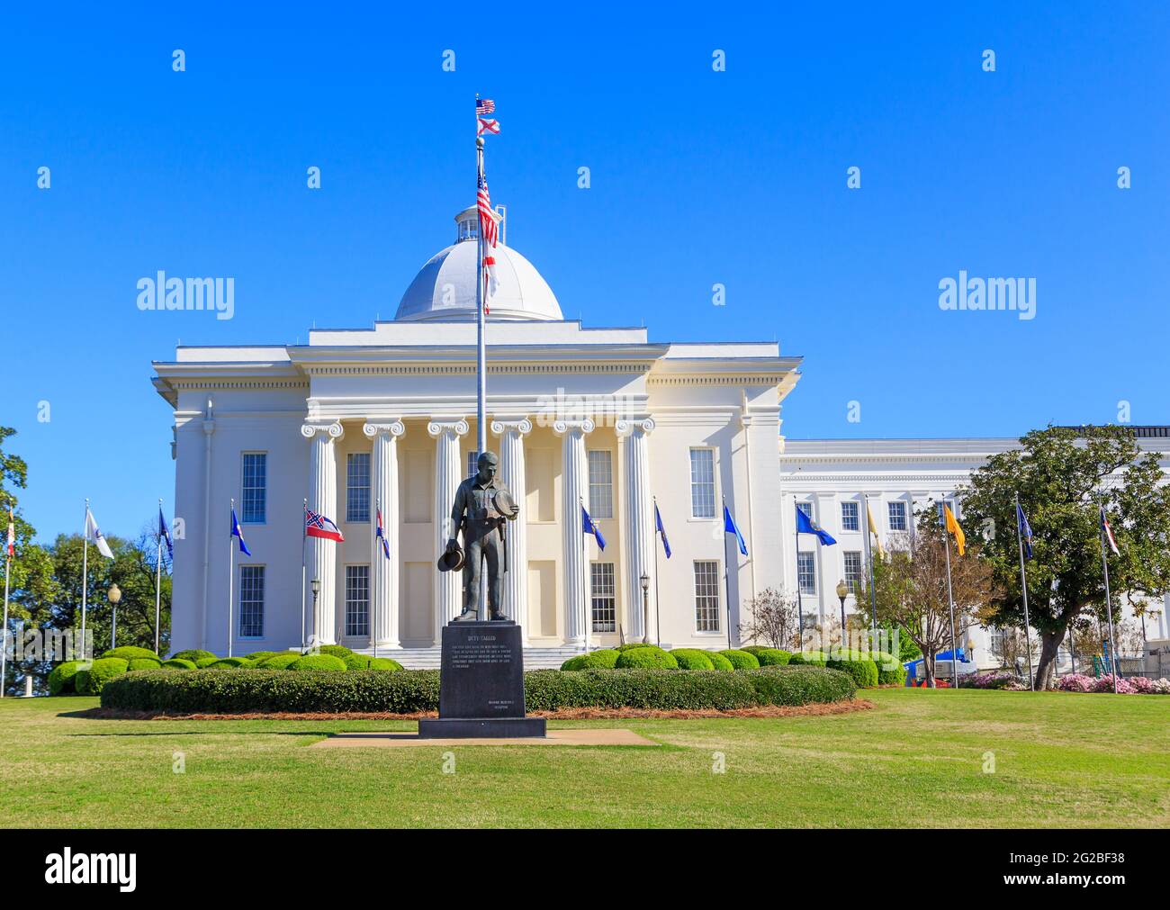 Call to Duty im Alabama State Capitol Stockfoto