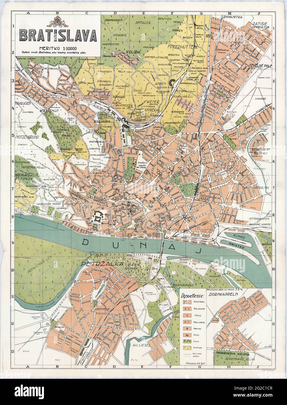 Bratislava Karte, Bratislava Print, Bratislava Poster, Karte von ...
