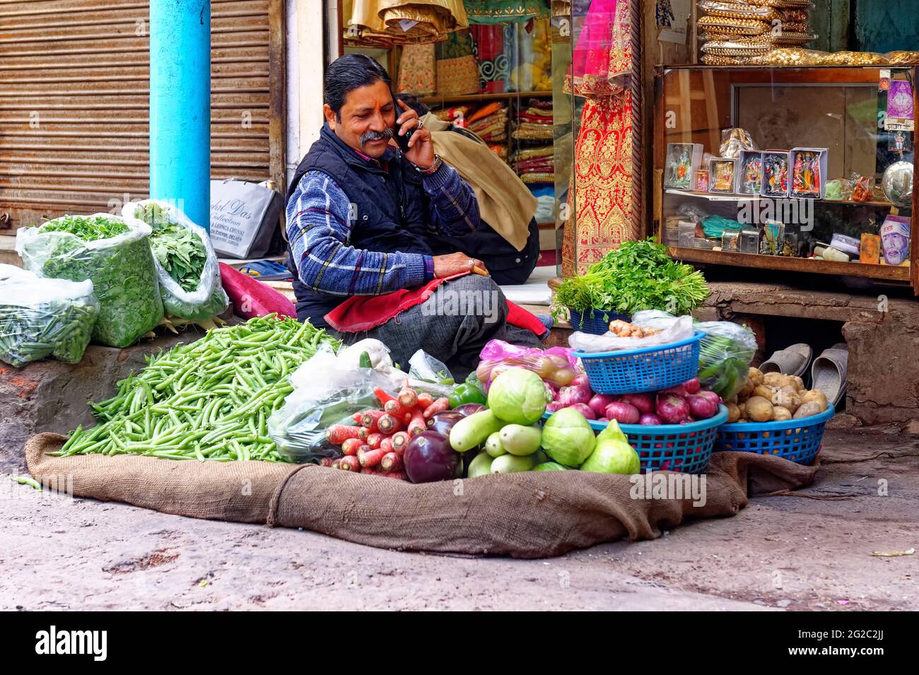 Chandni Chowk Basar, einer der ältesten Marktplätze in Alt-Delhi, Indien Stockfoto