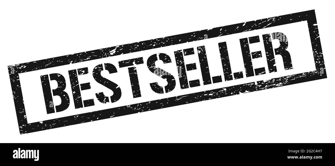 BESTSELLER schwarz grungy Rechteck Stempelschild. Stockfoto