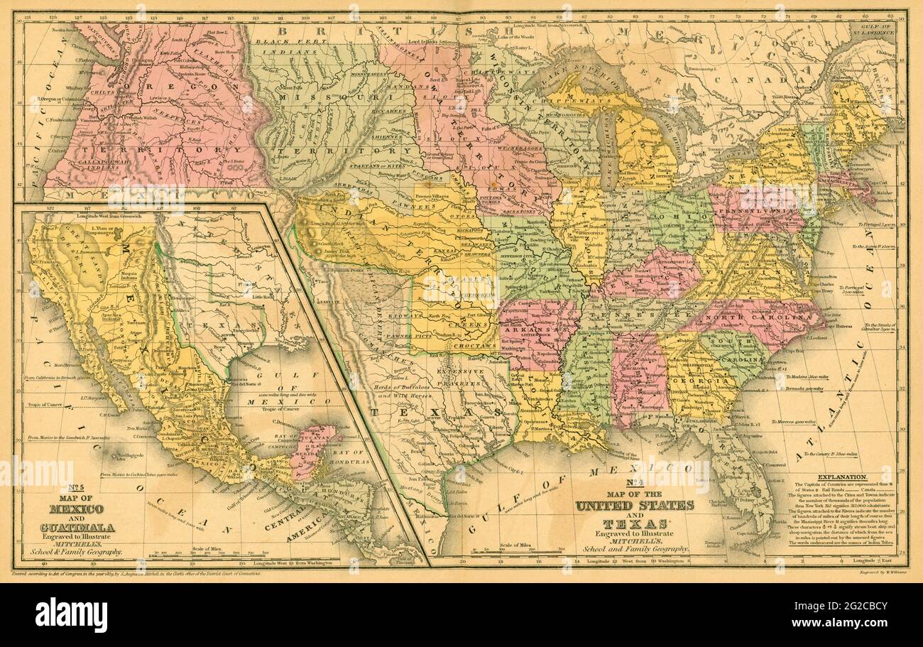 Karte der Vereinigten Staaten, Karte der Vereinigten Staaten, Karte der alten Vereinigten Staaten, Retro Karte der Vereinigten Staaten, Vintage Karte der Vereinigten Staaten, Karte der Vereinigten Staaten, Karte der Vereinigten Staaten, Karte der Nordamerika Stockfoto