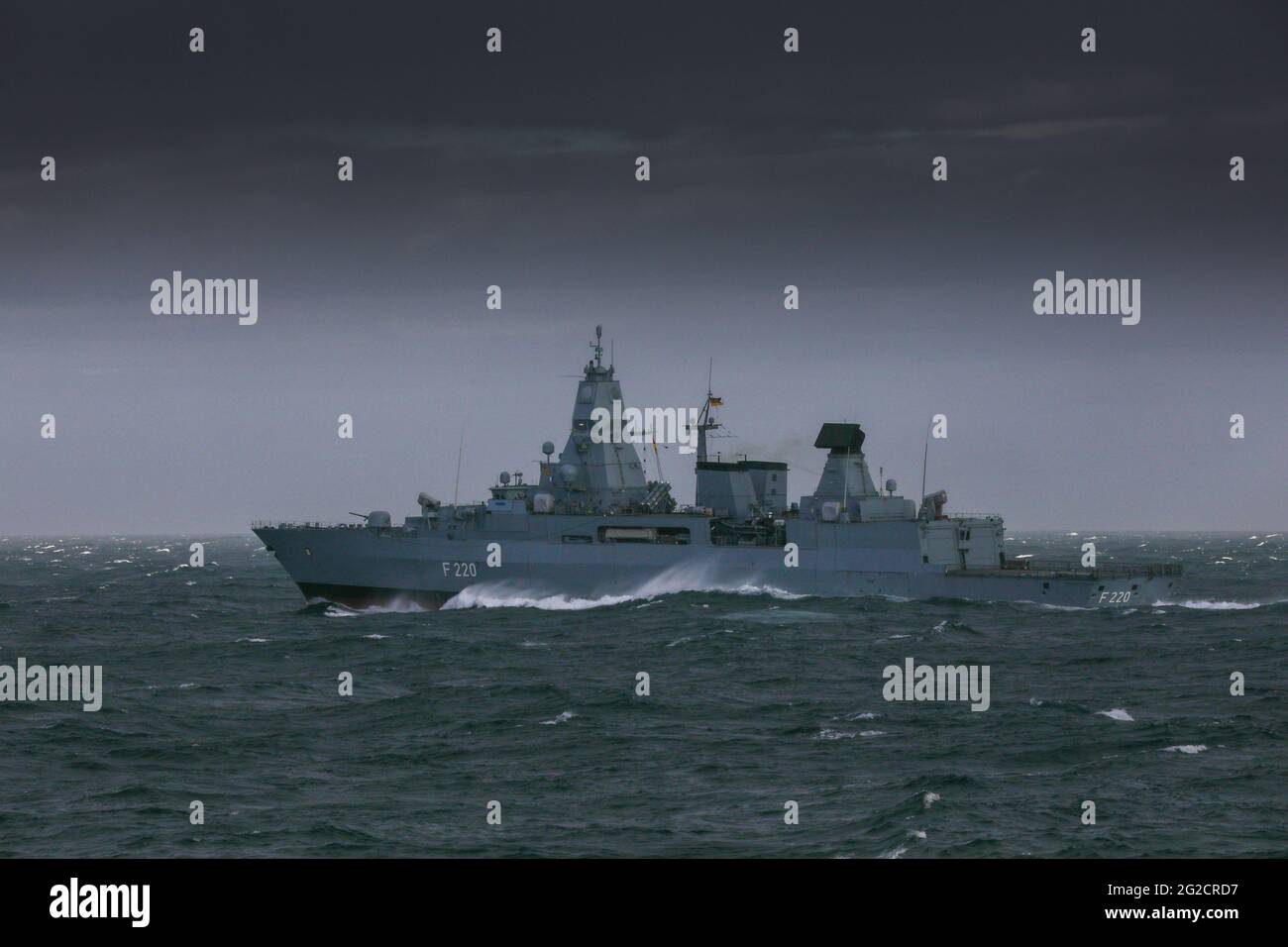 Die deutsche Marine Sachsen Klasse Fregatte Hamburg Stockfoto