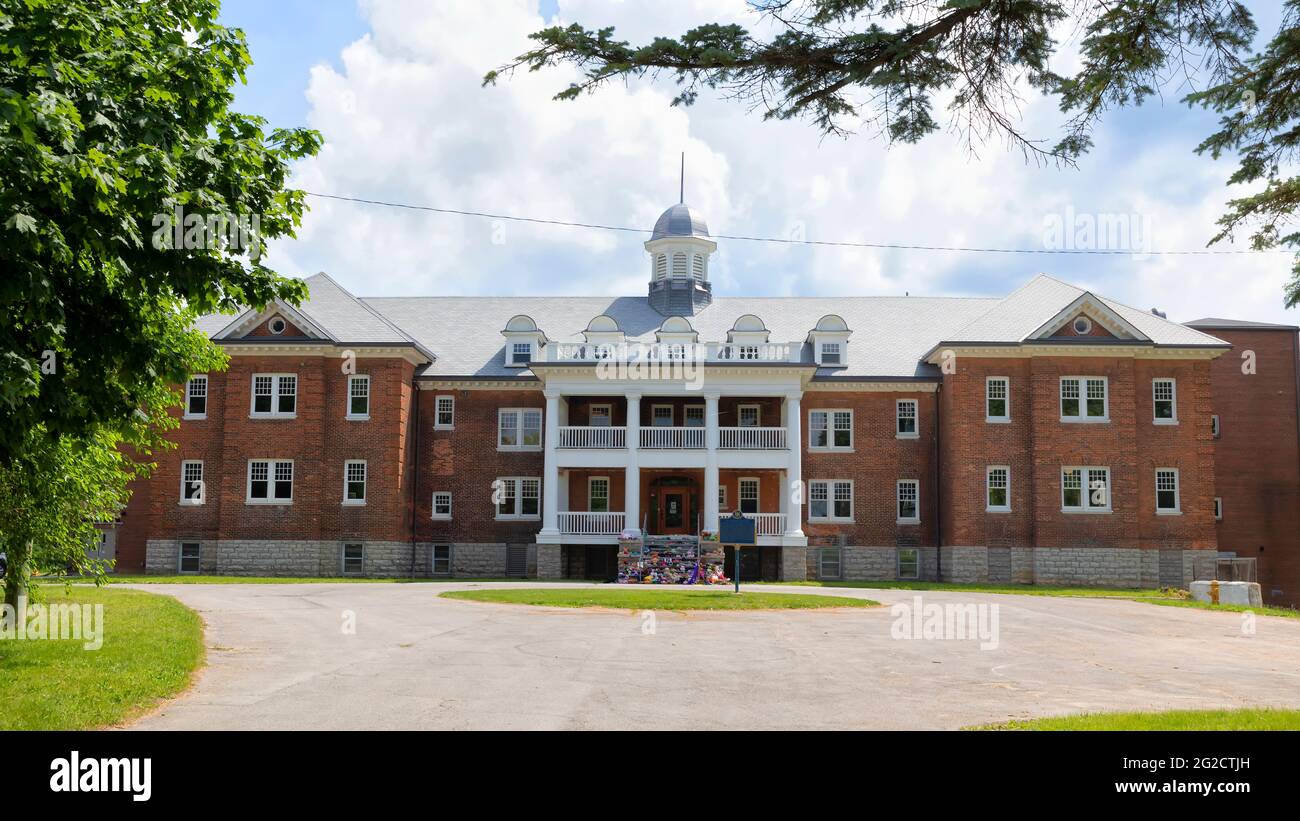 Brantford Ontario Canada, Mohawk Institute Residential School ehemalige indische Residential School in Brantford, Ontario, Kanada. Stockfoto