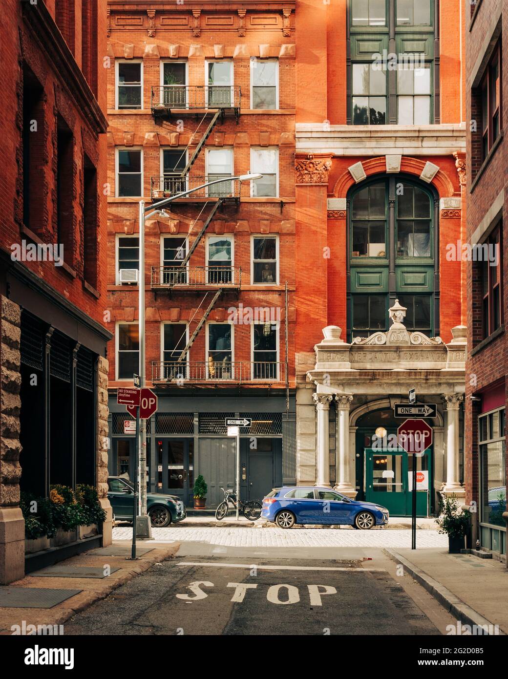 Staple Street, in Tribeca, Manhattan, New York City Stockfoto