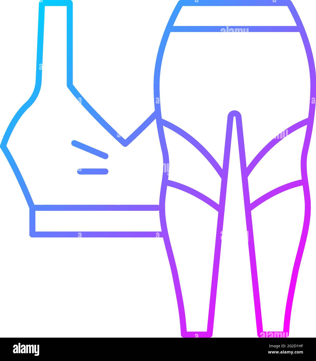 Symbol für lineare Vektorgrafik für Trainingsbekleidung mit Gradienten Stock Vektor Symbol für lineare Vektorgrafik für Trainingsbekleidung mit Gradienten Stock Vektor