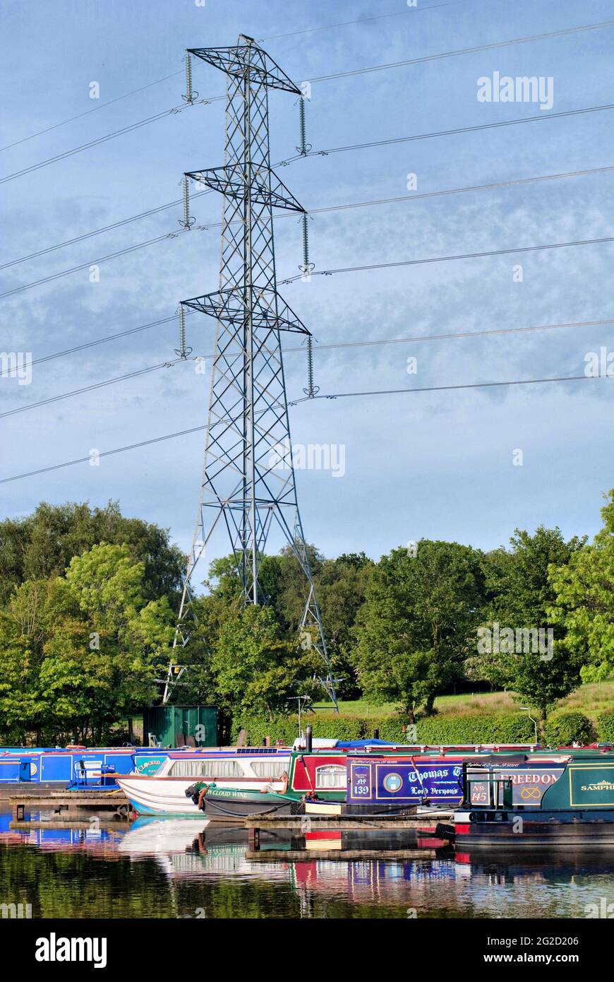 Narrow Boats bei Higher Poynton Stockfoto