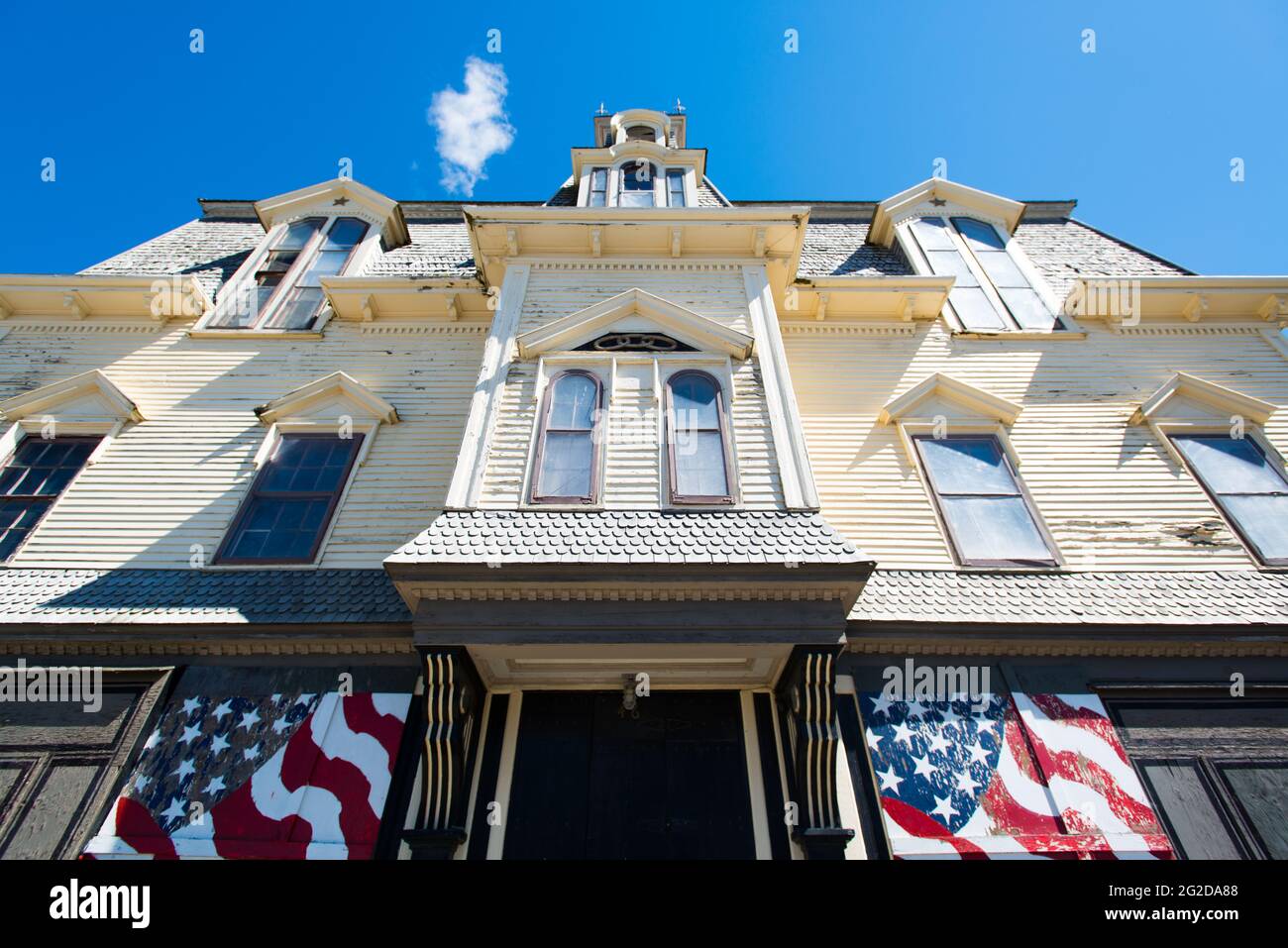 Star of Hope, Odd Fellows Lodge und Heimat des Künstlers Robert Indiana, Vinalhaven, Maine Stockfoto