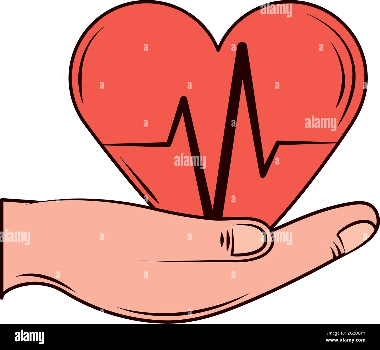 Herzschlag der Krankenversicherung Stock Vektor