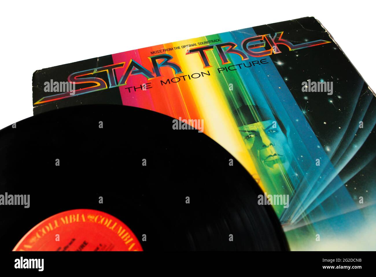 Star Trek The Motion Picture ist ein US-amerikanischer Science-Fiction-Film aus dem Jahr 1979 unter der Regie von Robert Wise, der auf der Fernsehserie basiert. Soundtrack-Musikalbum Stockfoto