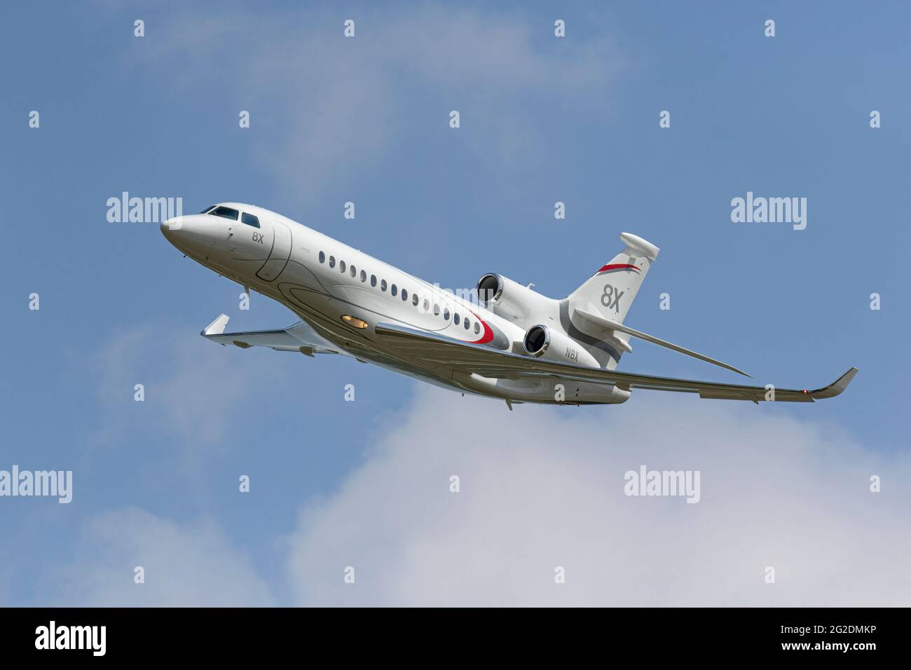 Dassualt Falcon 8x Long Range bizjet Stockfoto