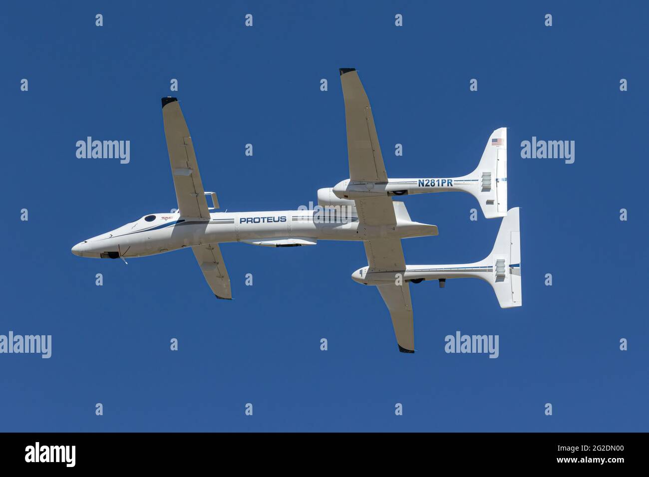 Scaled Composites Proteus-Experimentalflugzeug Stockfoto
