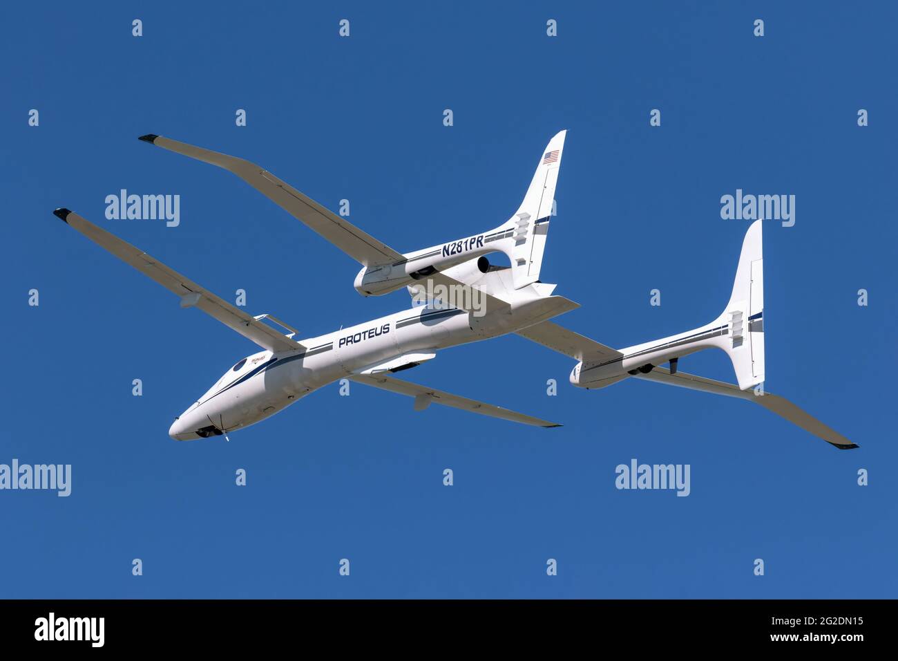 Scaled Composites Proteus-Experimentalflugzeug Stockfoto