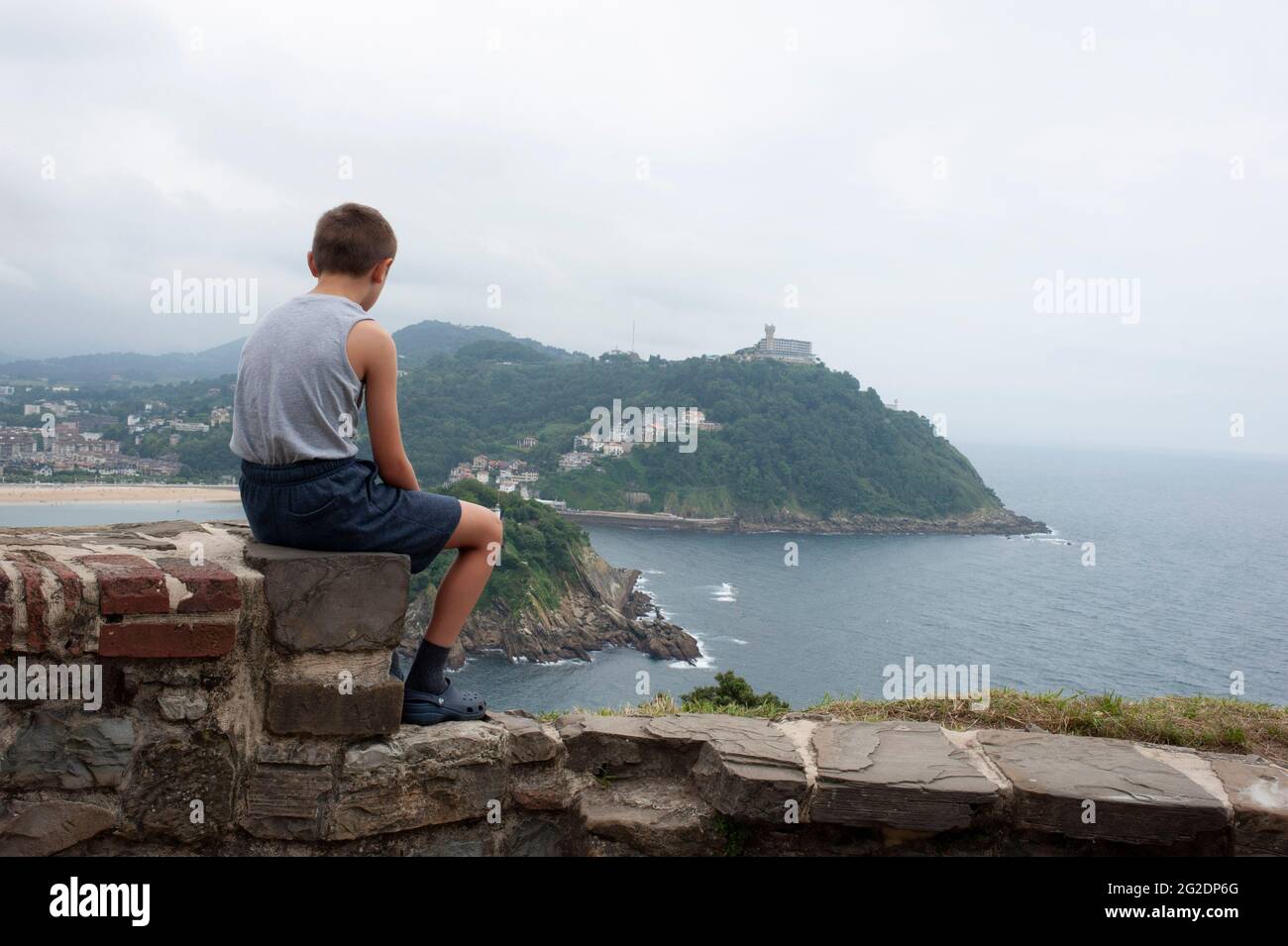 Blick auf den Hafen in San Sabastian, Spanien. Stockfoto