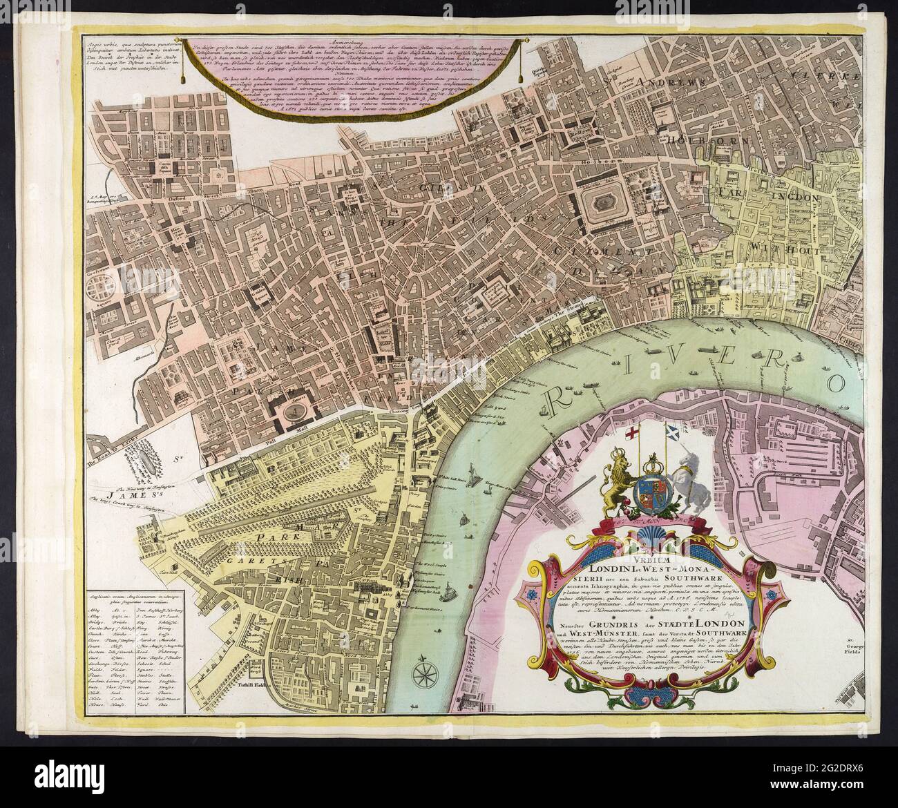 Karte von London, Karte von London, Alte Karte von London, Vintage London Karte, London Print, Retro London Karte, Alte Karten, Kartendruck London, Old United Kingdom Karte Stockfoto