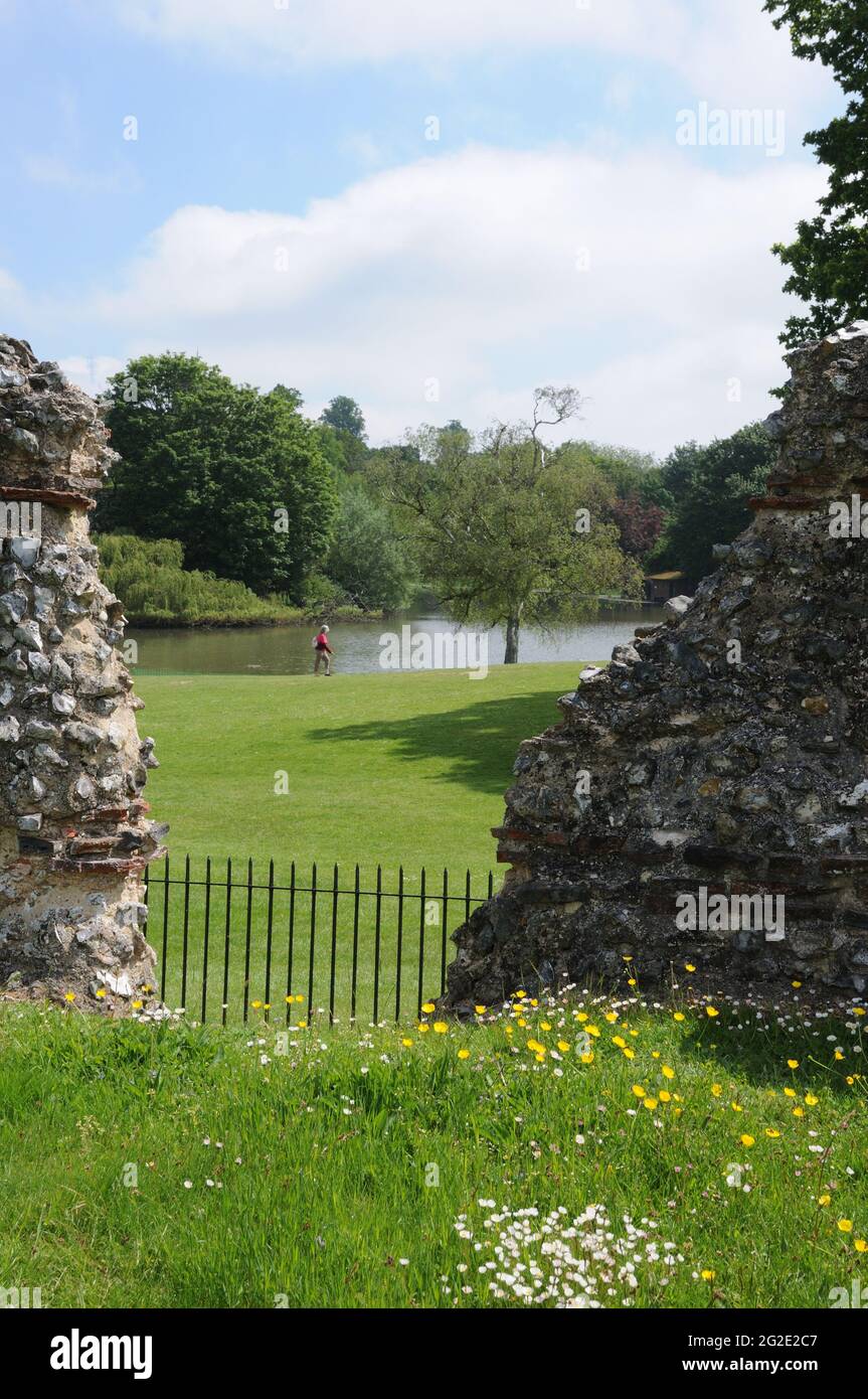 Verulamium Park, St Albans, Hertfordshire Stockfoto