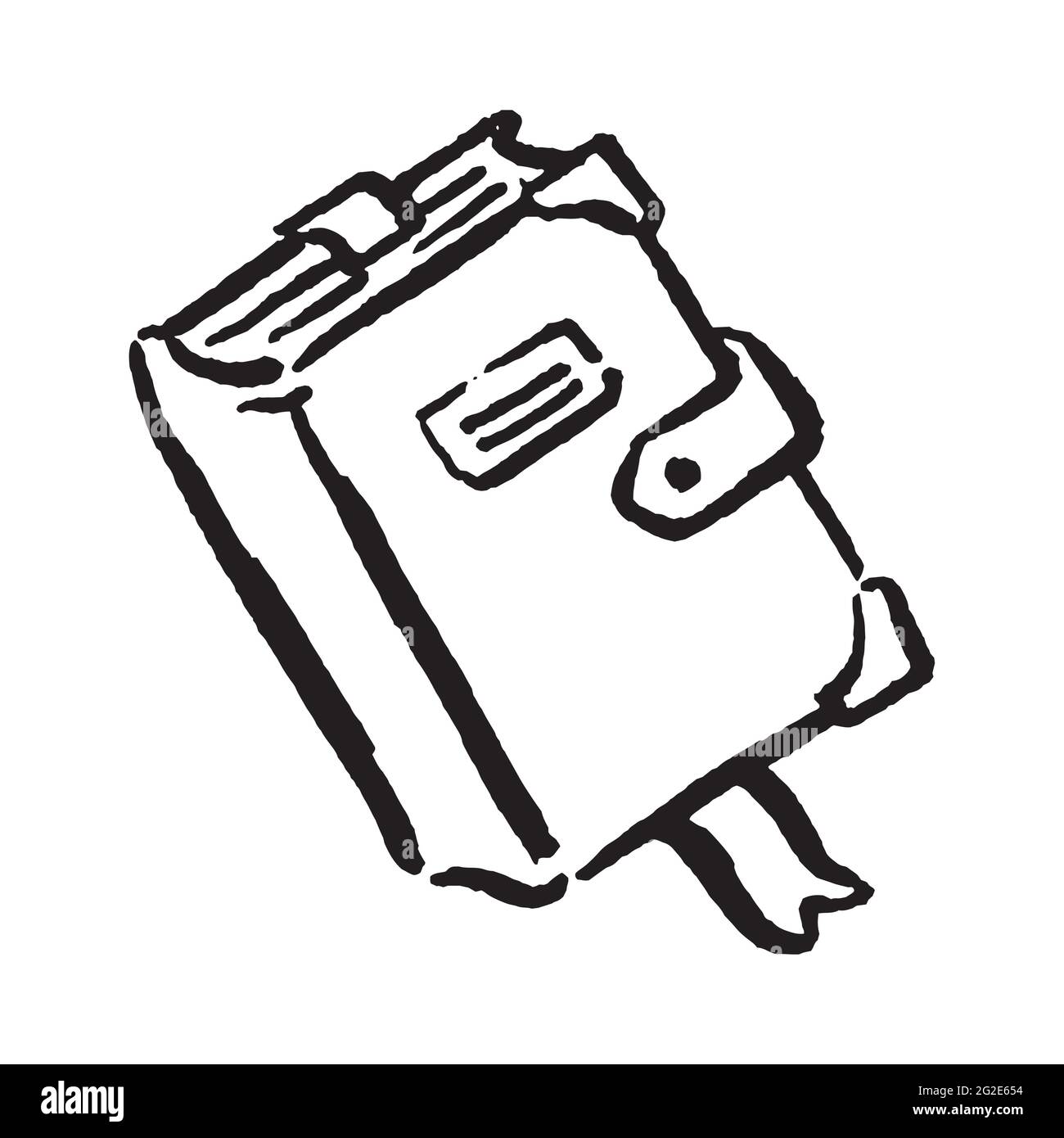 Hexe Geheimnis Magie Wissen Bücher handgezeichnete Illustration Stock Vektor