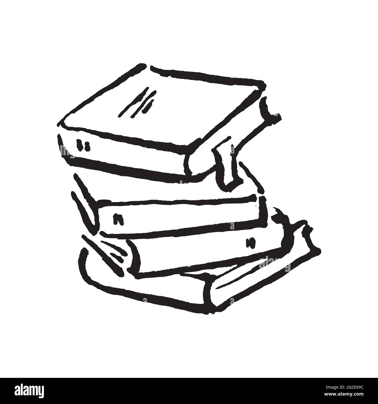 Hexe Geheimnis Magie Wissen Bücher handgezeichnete Illustration Stock Vektor