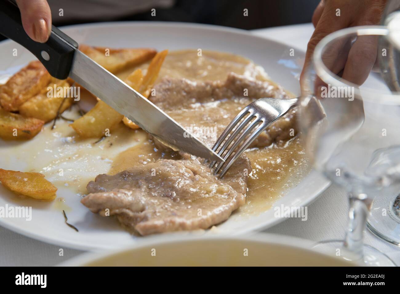 Kalbsschnitzel Stockfoto