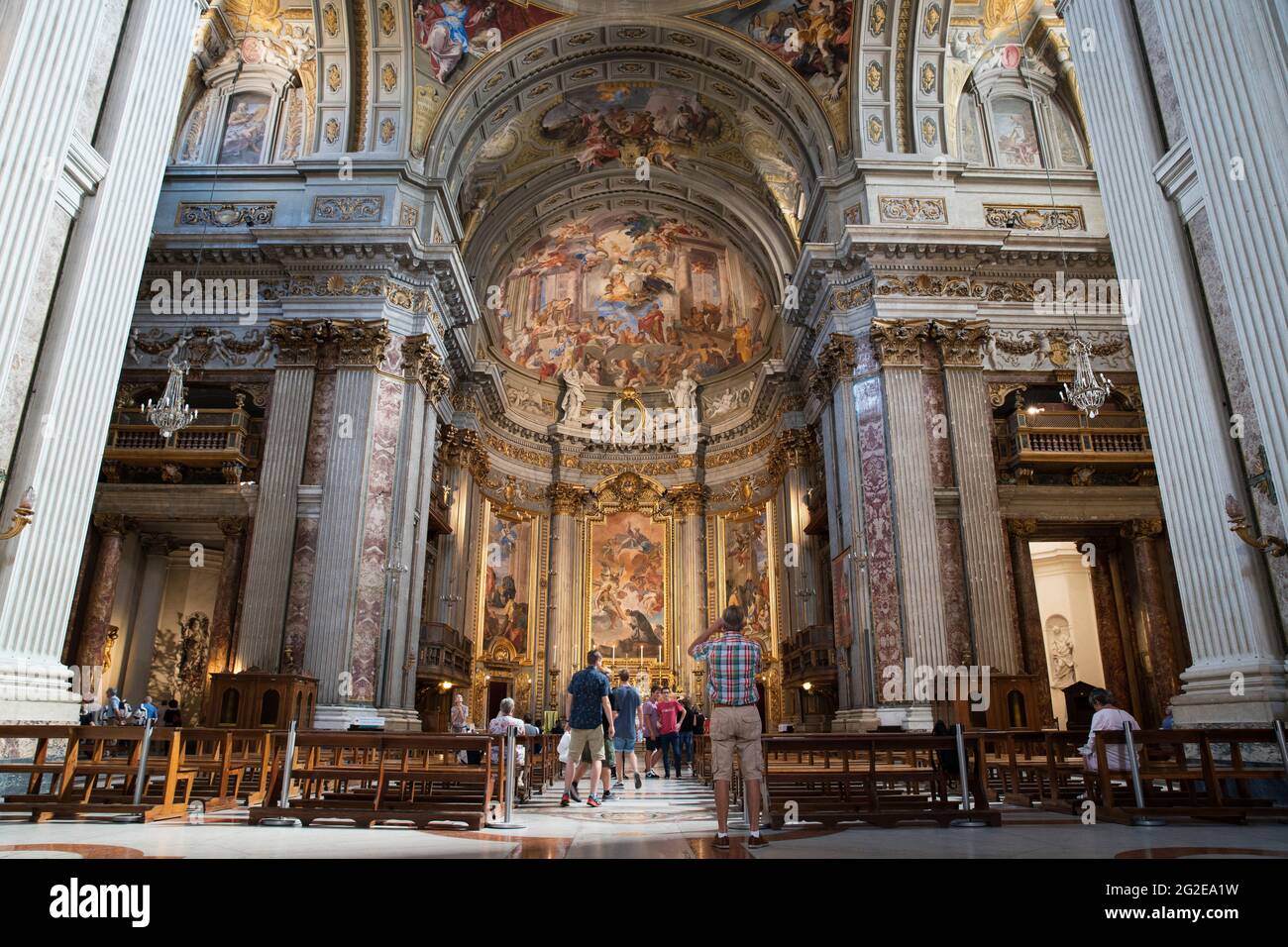 Die Kirche des heiligen Ignatius von Loyola in Rom, Italien Stockfoto
