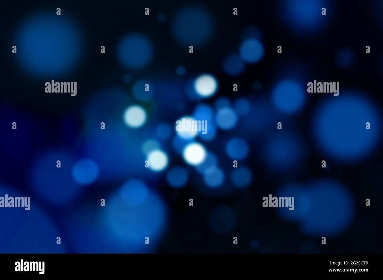Abstrakter Hintergrund mit blauem Bokeh – Lichtreflexe Stockfoto