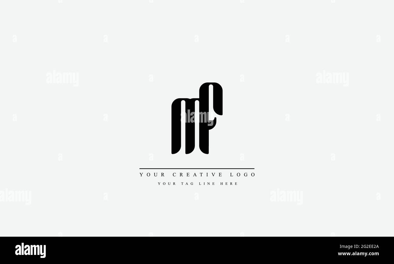 Letter Logo Design mit Kreativ modern trendy Typografie MF FM Stock Vektor
