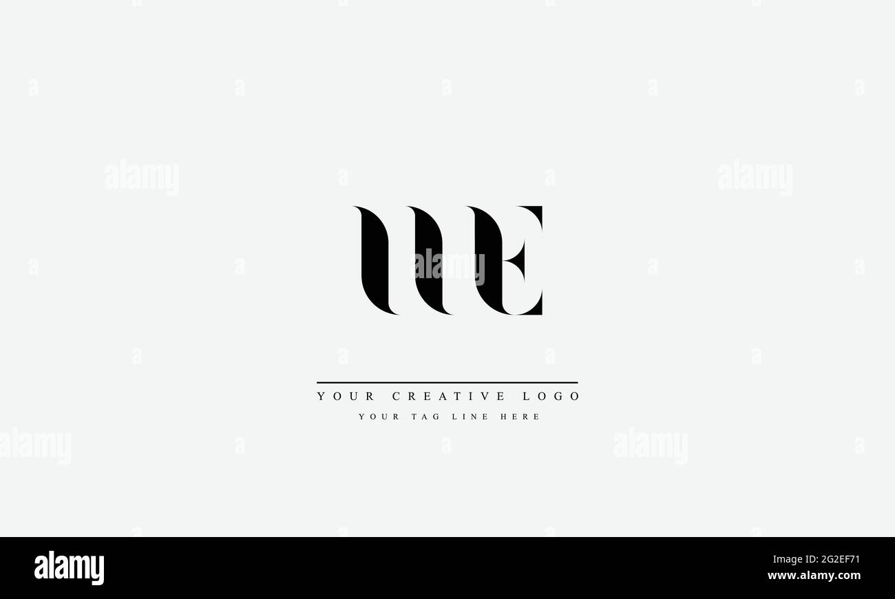 Letter Logo Design mit kreativer moderner Trendtypografie WE EW Stock Vektor