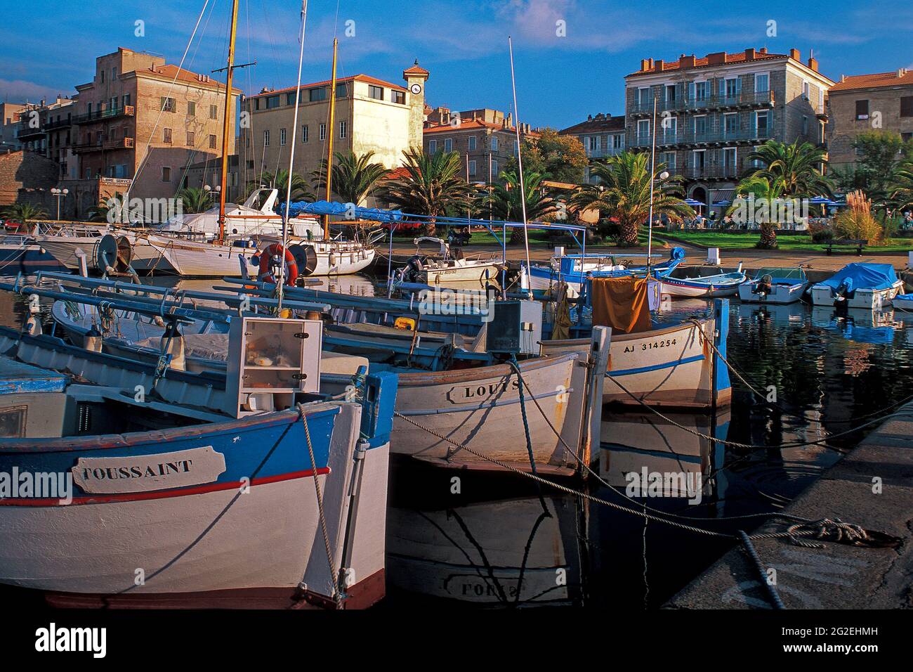 FRANKREICH. CORSE DU SUD (2A) DORF PROPRIANO Stockfoto