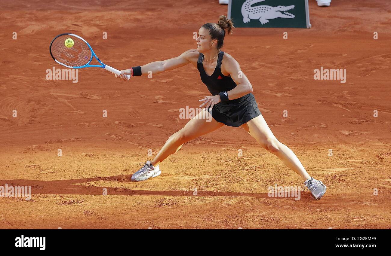 Maria SAKKARI aus Griechenland während des Roland-Garros 2021, Grand Slam Tennisturniers am 10. Juni 2021 im Roland-Garros Stadion in Paris, Frankreich - Foto Nicol Knightman / DPPI Stockfoto