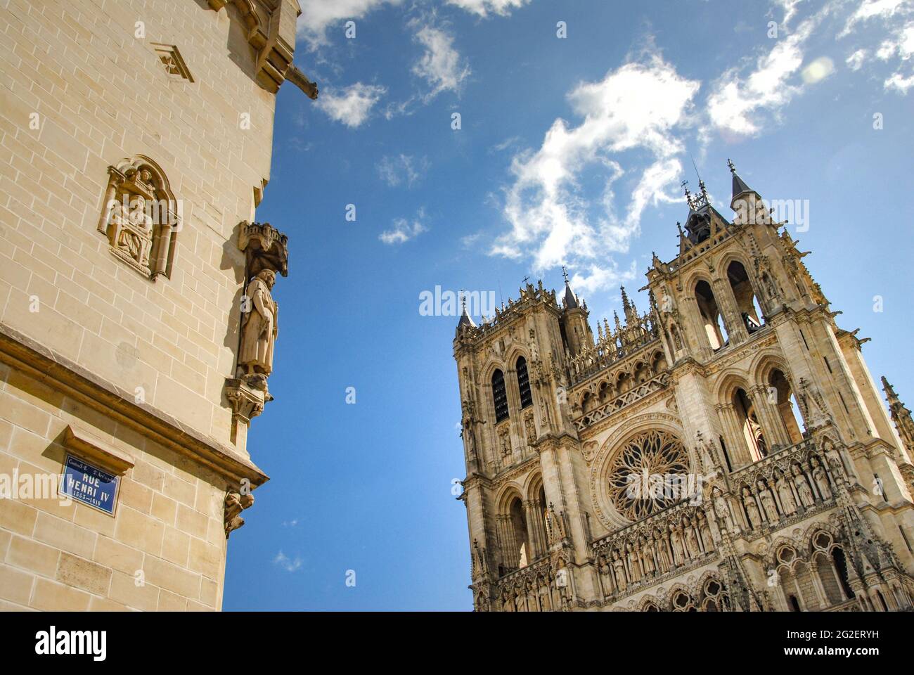 Die Kathedrale Cathédrale Notre-Dame d'Amiens, Amiens, Hauts-de-France, Frankreich Stockfoto