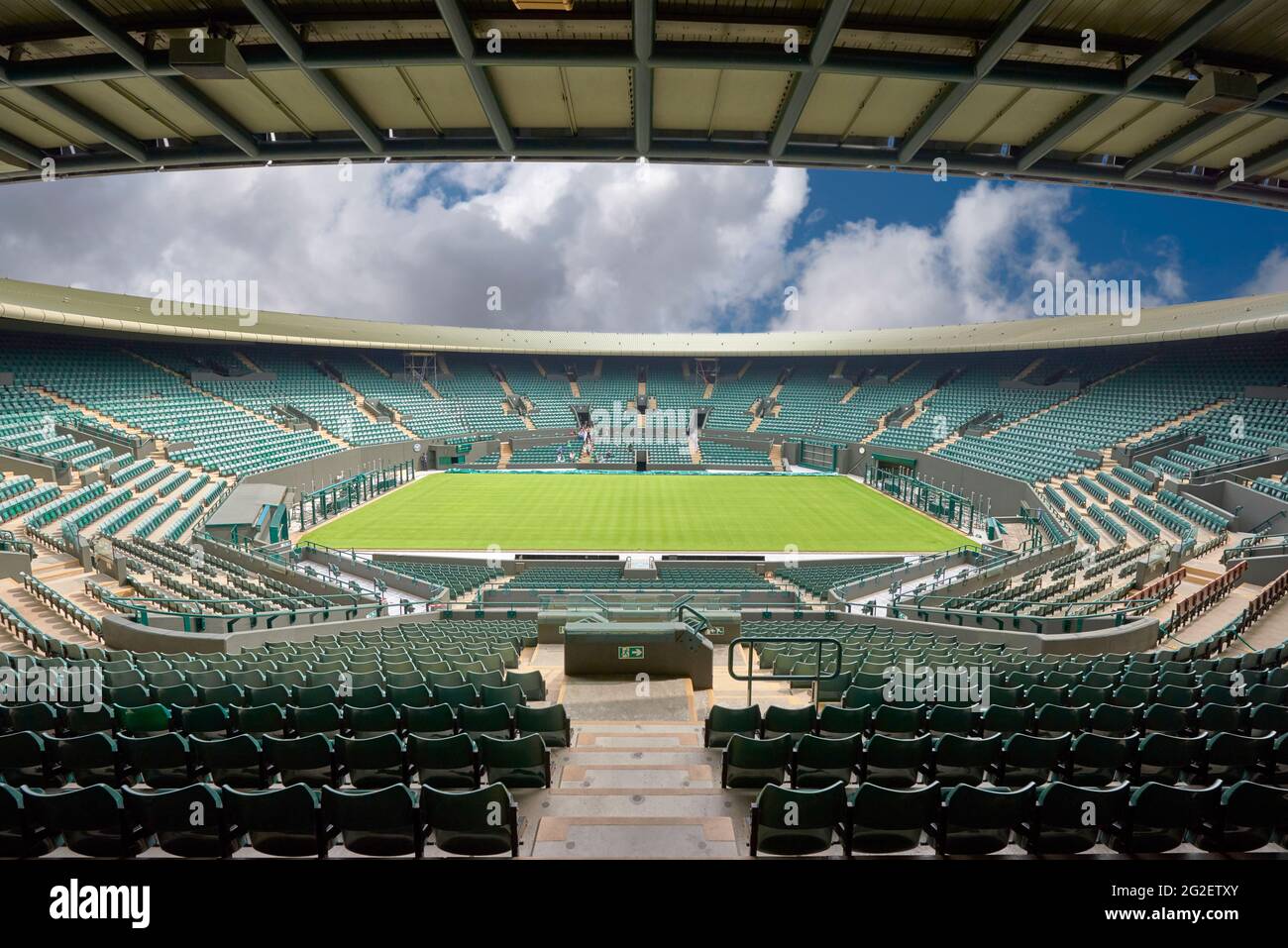 Willkommen in der offiziellen Zentrale von Wimbledon in London Stockfoto