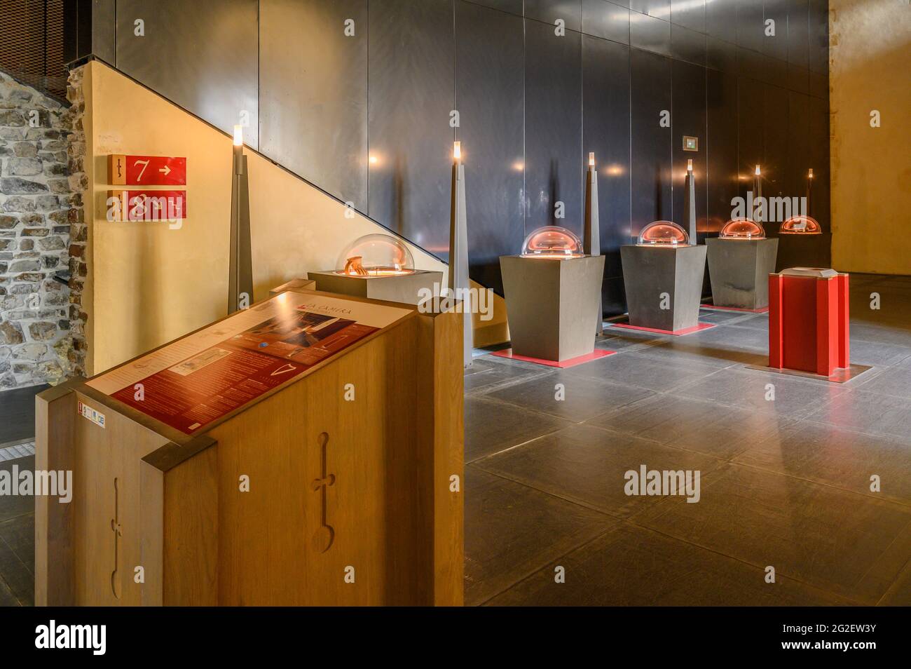 Das Château de Falaise ist der Geburtsort von Wilhelm dem Eroberer und ein faszinierendes Museum, Falaise, Normandie, Frankreich. Stockfoto