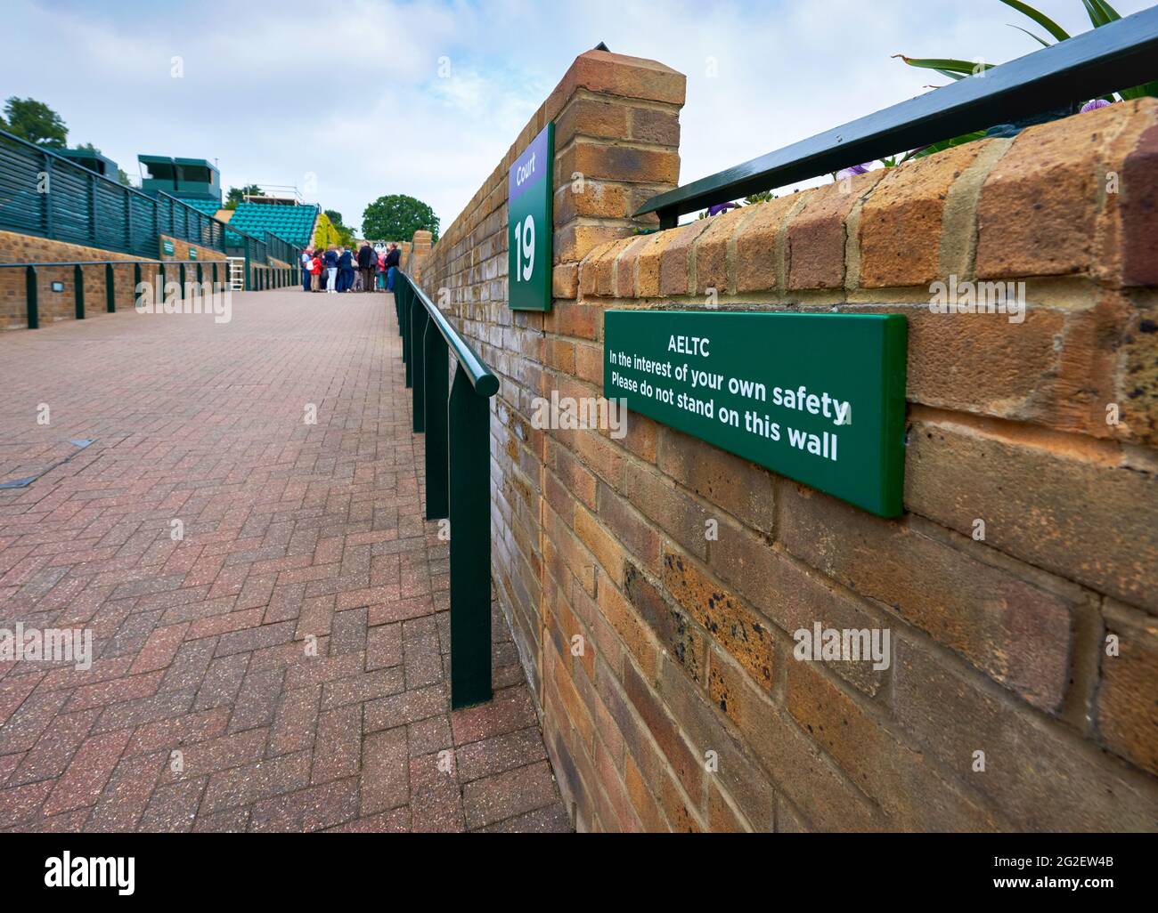 Willkommen in der offiziellen Zentrale von Wimbledon in London Stockfoto