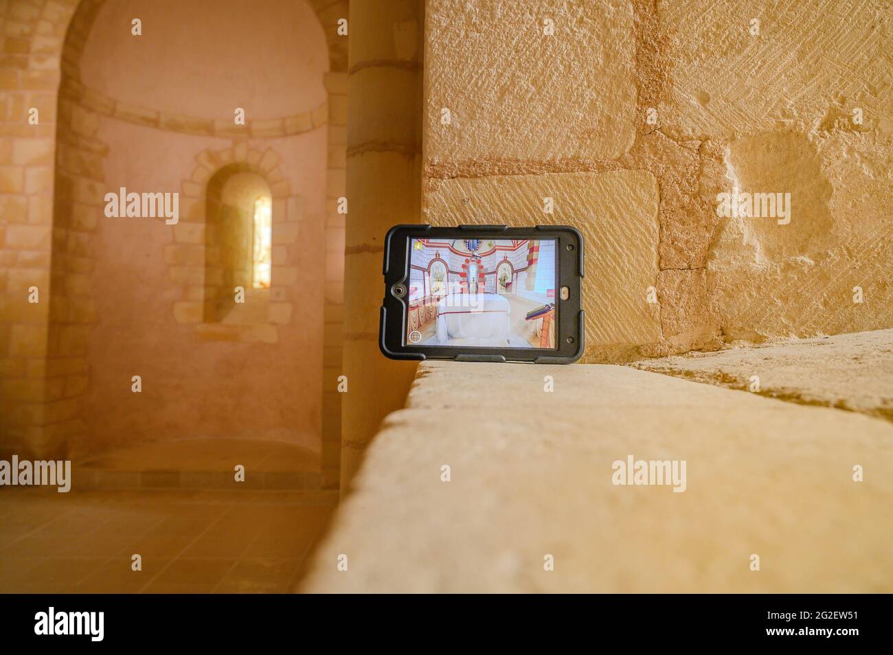 Das Château de Falaise ist der Geburtsort von Wilhelm dem Eroberer und ein faszinierendes Museum, Falaise, Normandie, Frankreich. Stockfoto