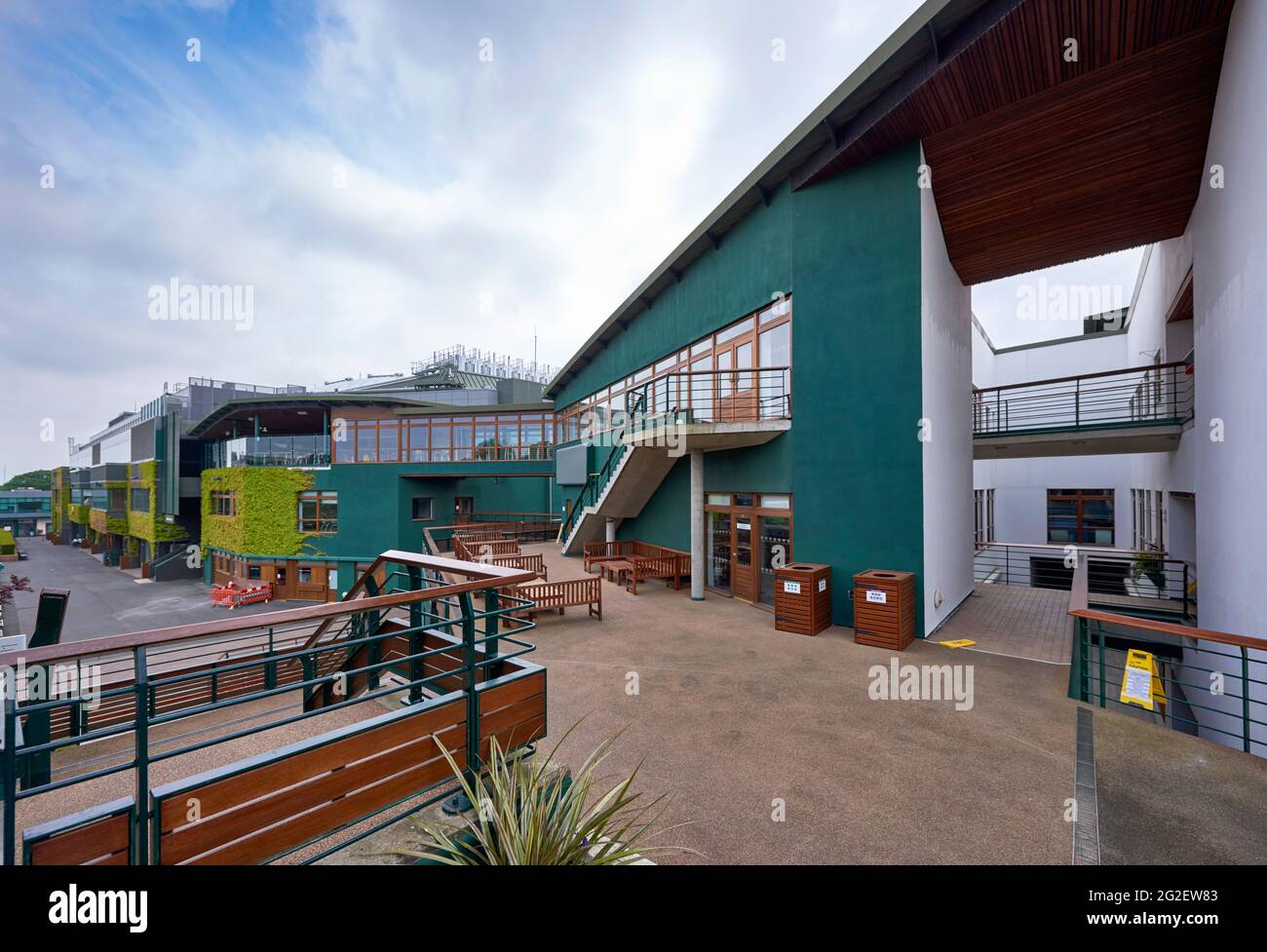 Willkommen in der offiziellen Zentrale von Wimbledon in London Stockfoto