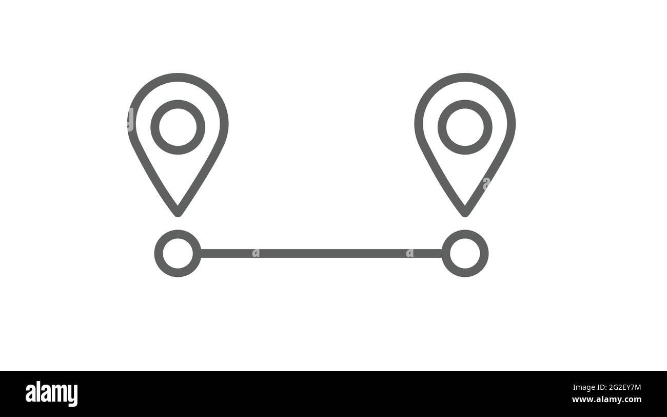 Flache einfache Ziel- oder Entfernungsschilderung Stock Vektor