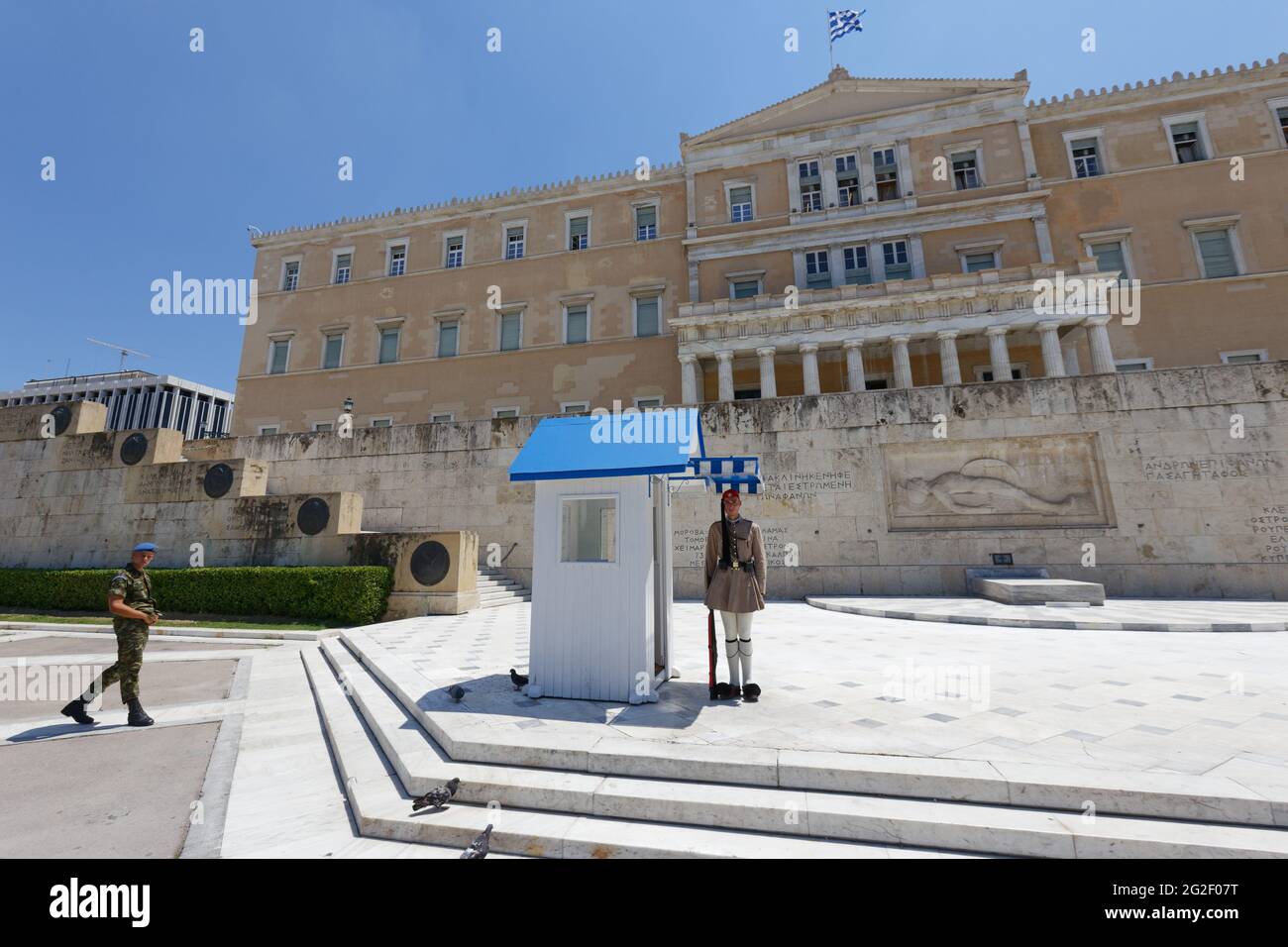 Griechisches Parlamentsgebäude - Athen Griechenland Stockfoto