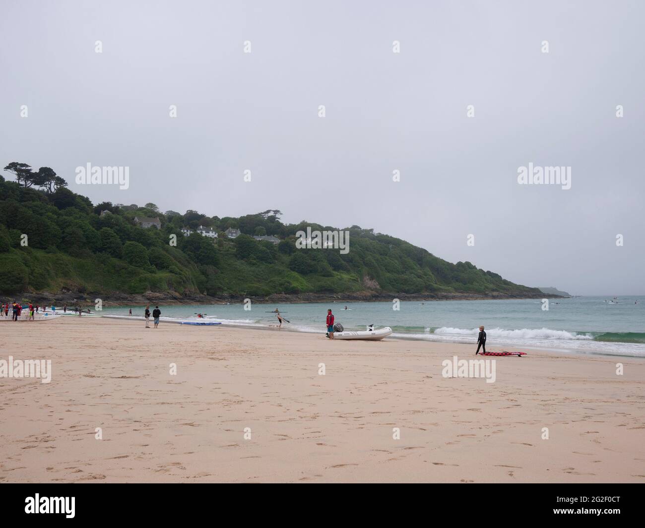 Carbis Bay Beach in der Nähe von St Ives, Cornwall, Großbritannien Stockfoto