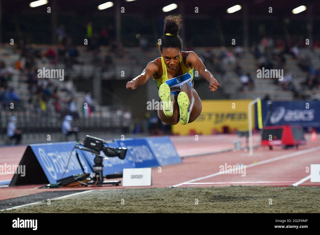 Larissa Iapichino (ITA) Weitsprung der Frauen während der Wanda Diamond League 2021 - Goldene Gala Pietro Mennea, Leichtathletik - Foto .LiveMedia/Lisa Guglielmi Stockfoto