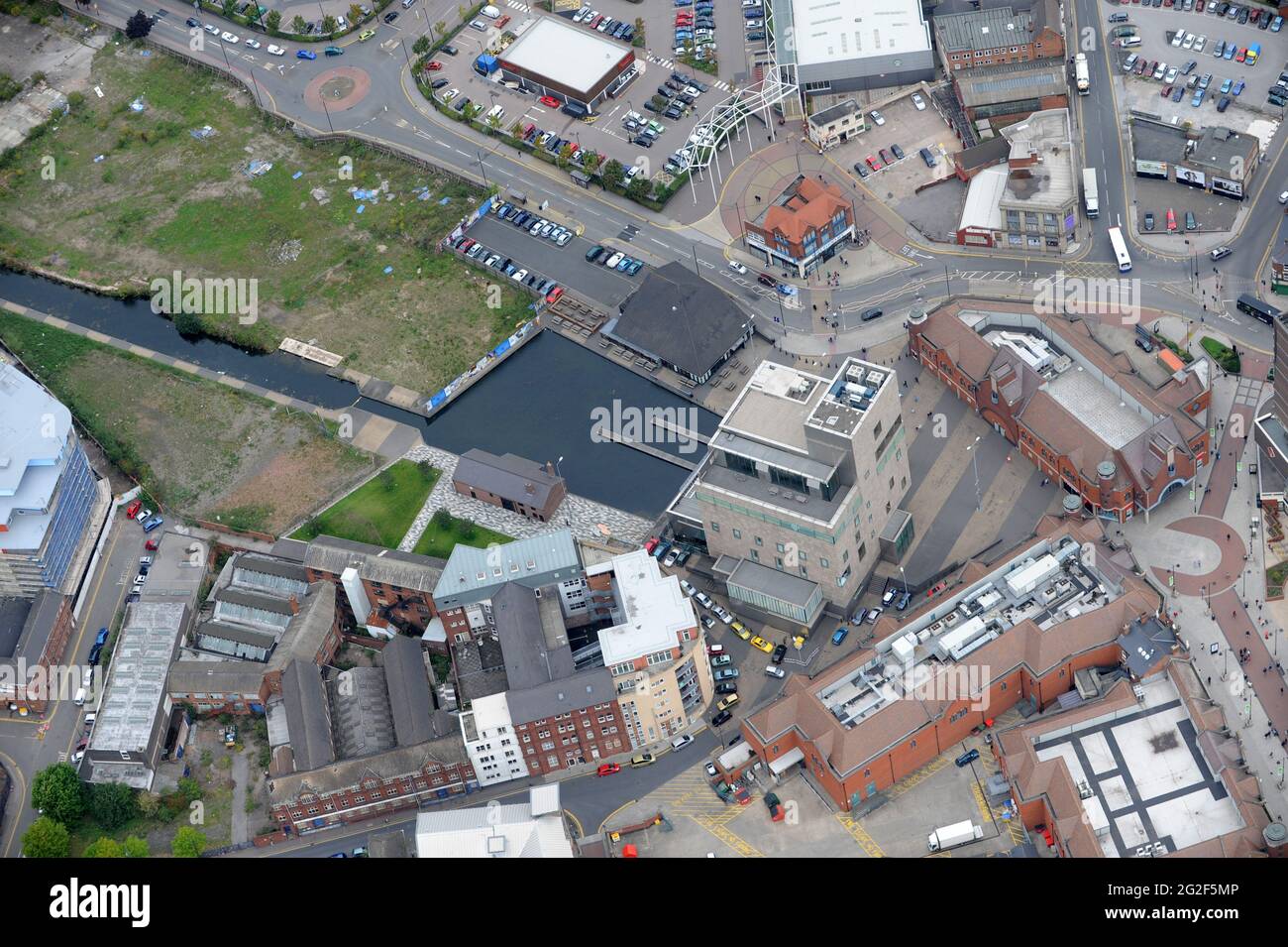 Luftaufnahme von Walsall Town Centre Uk Stockfoto