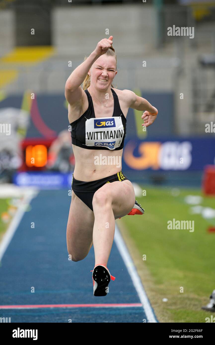 WITTMANN Kira, LG GÃ¶ttingen, Action. Dreisprung-Damenfinale, am 5. Juni 2021 Deutsche Leichtathletik-Meisterschaften 2021, ab 4. Juni. - 06.06.2021 in Braunschweig / Deutschland. Â Stockfoto