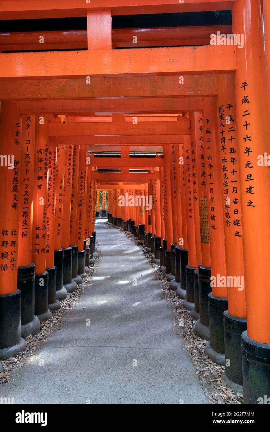 Kyoto, Japan - 05.20.2019: Tausend Tore des Fushimi Inari-Schreines ohne Menschen Stockfoto