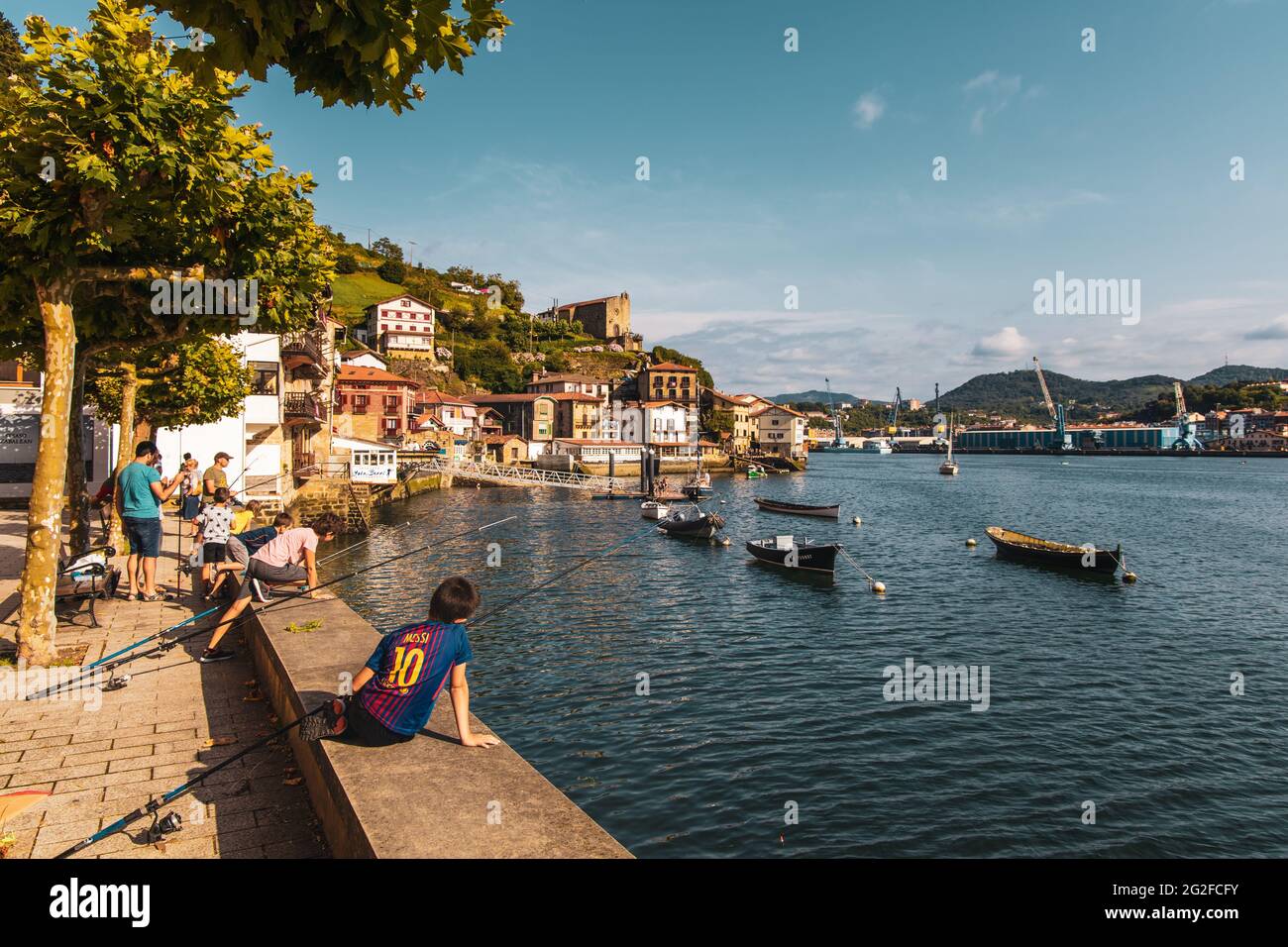 Pasaia Donibane - Fischerdorf - Donostia San Sebastian, Provinz Gipuzkoa, Baskenland - Spanien, Europa Stockfoto