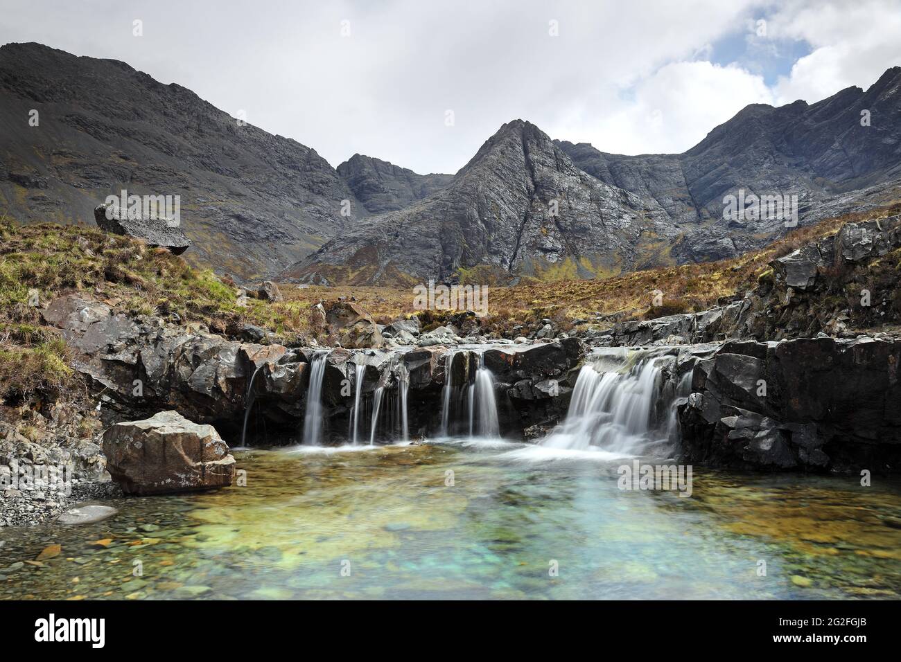 Fairy Pools, Glen Spröde, Isle of Skye, Schottland, Großbritannien Stockfoto