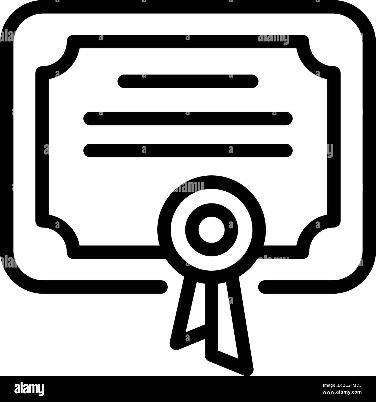 Symbol für taktisches Diplom. Skizzieren Sie das taktische Diplomvektorsymbol für Webdesign auf weißem Hintergrund Stock Vektor