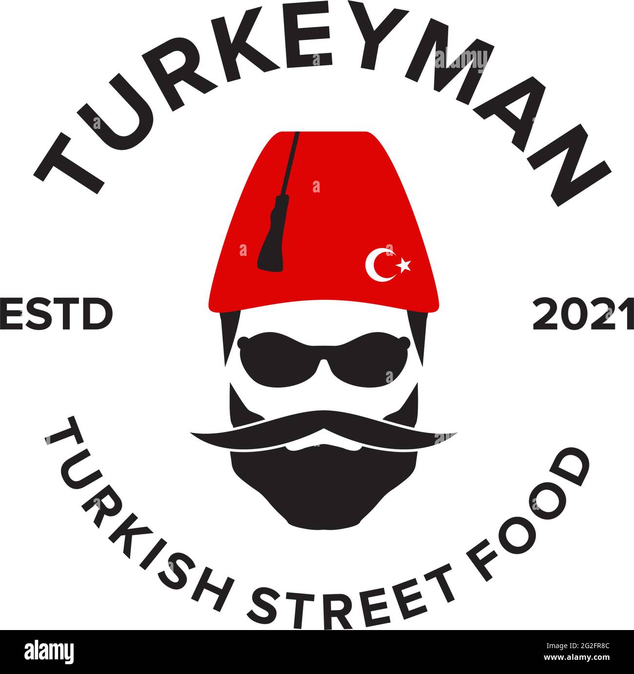 Türkei Mann Logo Design Vektor Vorlage Stock Vektor
