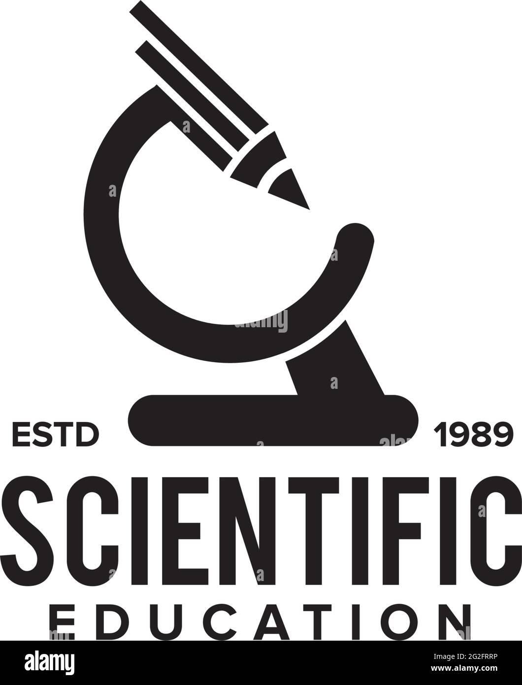 Wissenschaftler Bildung Logo Design Vektor Vorlage Stock Vektor