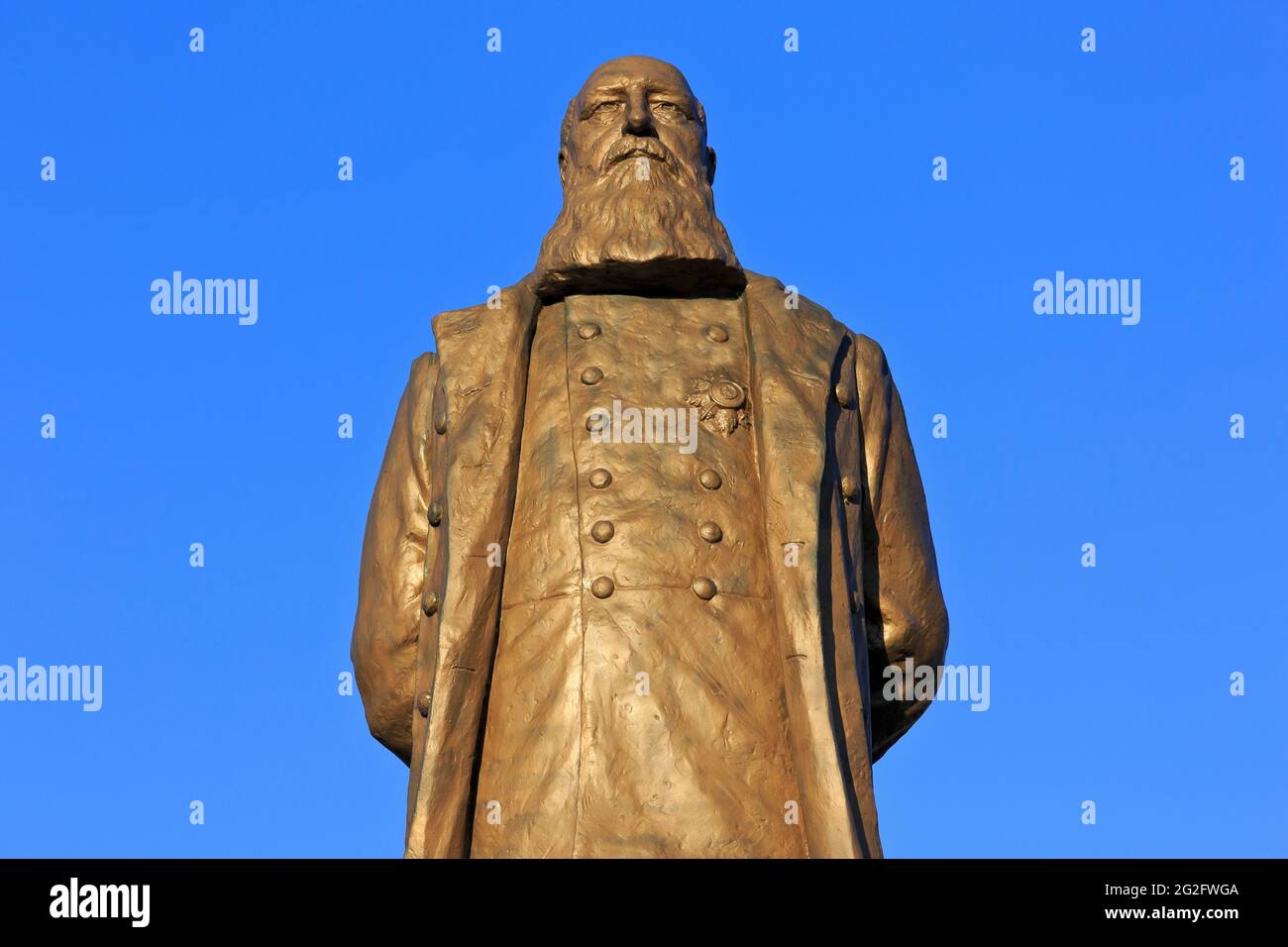 Statue von König Leopold II von Belgien (1835-1909) in Namur, Belgien Stockfoto