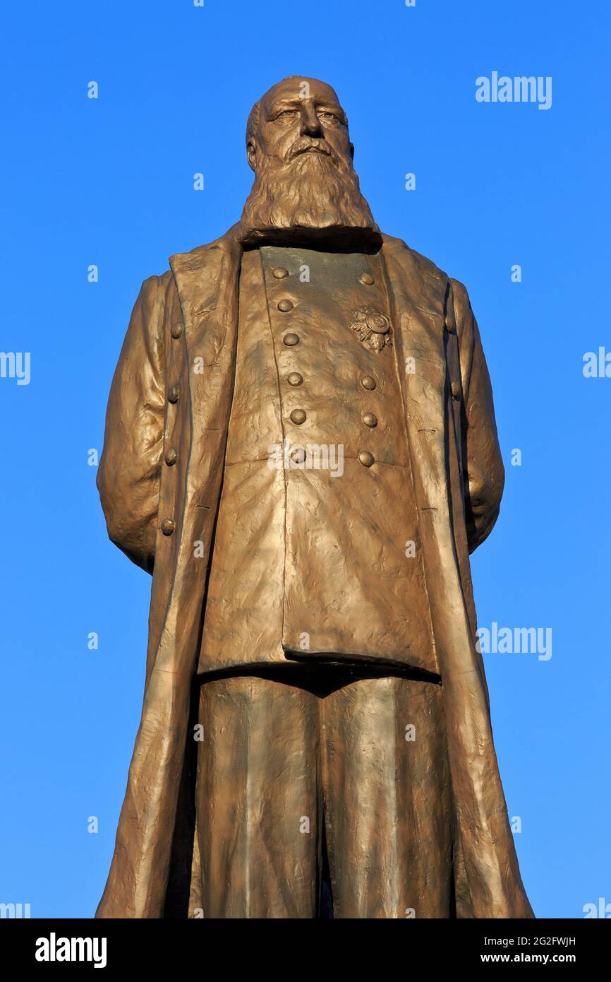 Statue von König Leopold II von Belgien (1835-1909) in Namur, Belgien Stockfoto