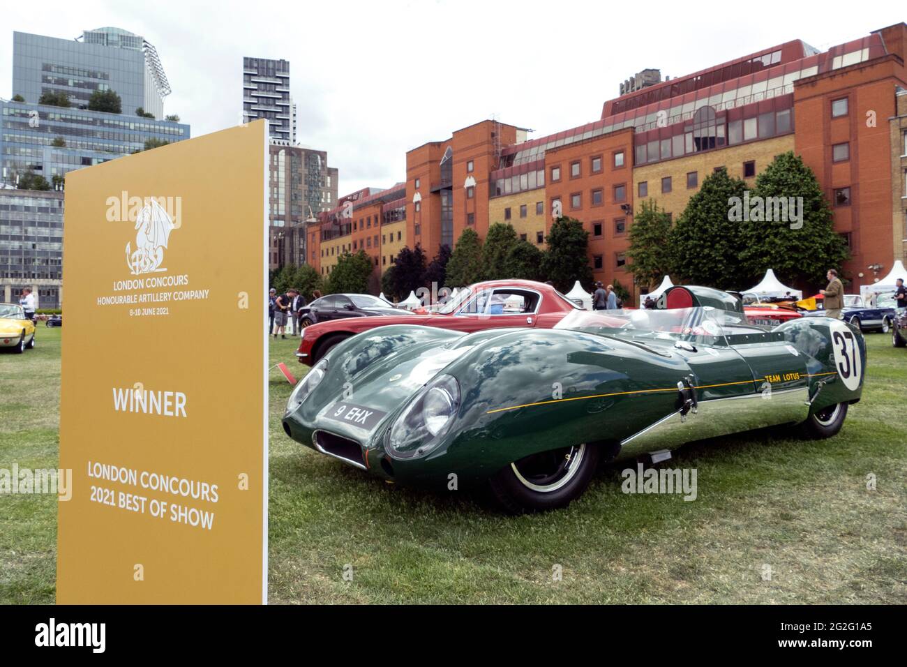 Best in Show Lotus 11 LM50 beim London Concours bei der Honourable Artillary Company Stockfoto